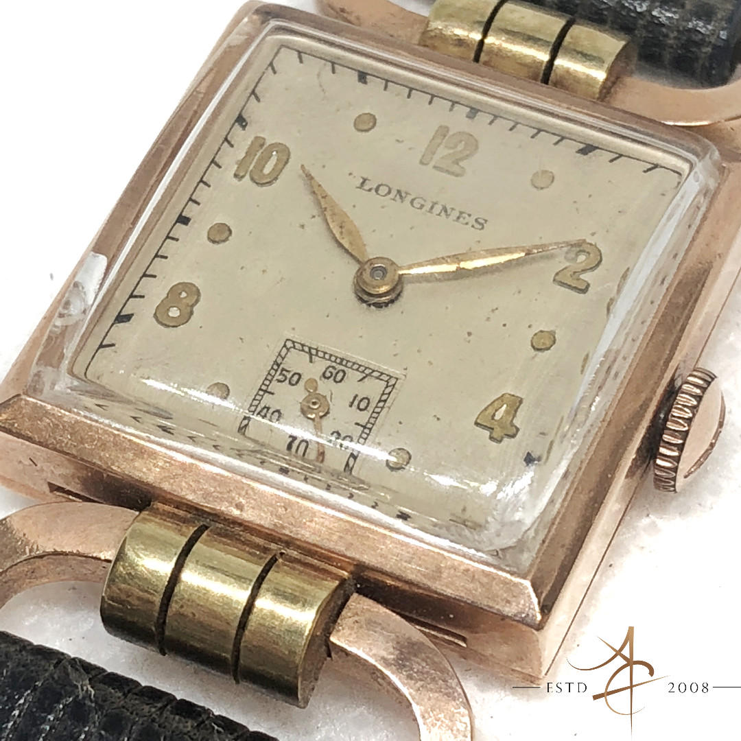 Longines 14k Rose Gold Hand Winding Vintage Watch, Luxury, Watches on