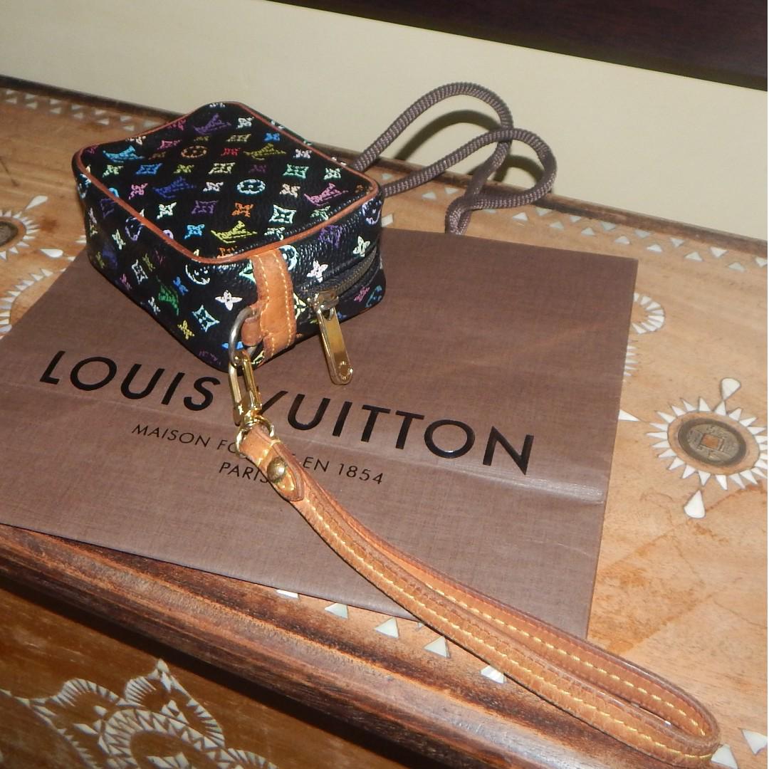 LOUIS VUITTON multicolor wapity wristlet pouch bag, Barang Mewah