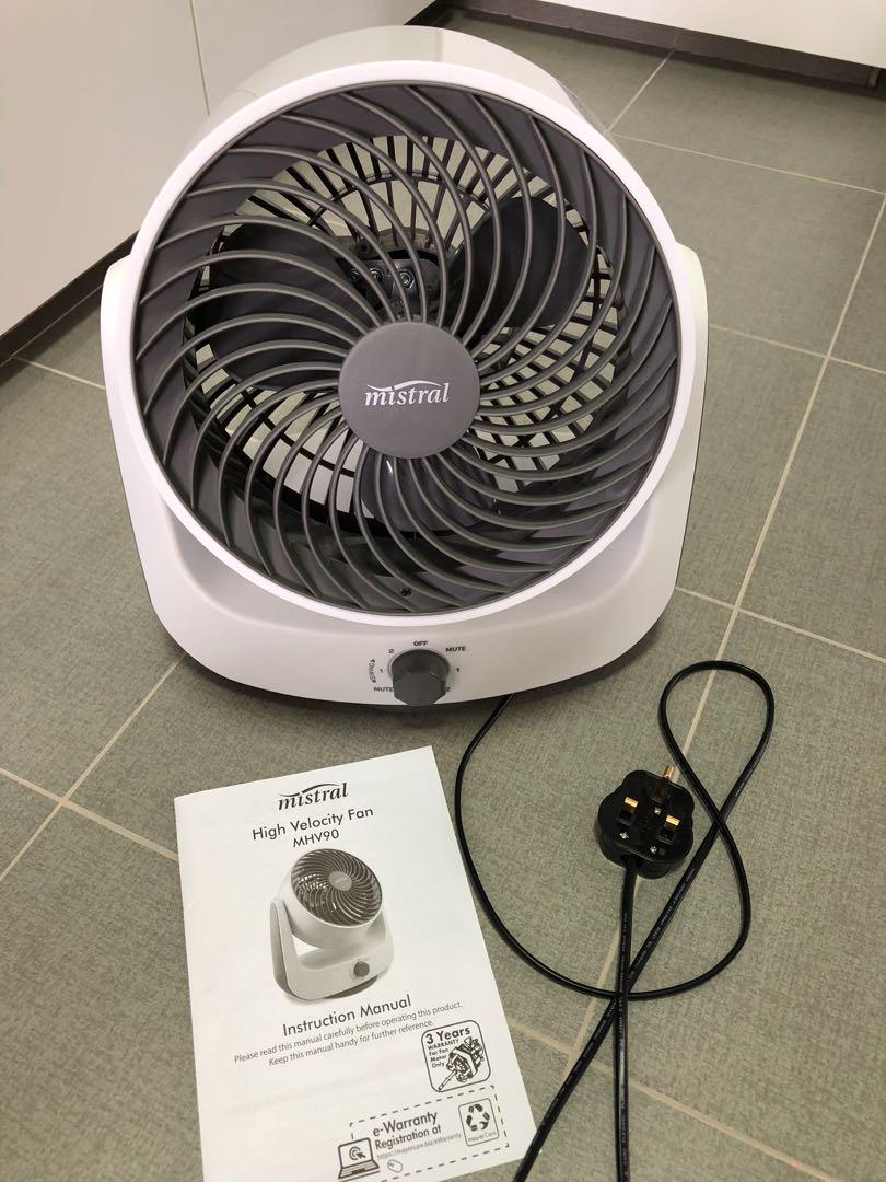 Mistral High Velocity Fan Mhv90 Electronics Others On Carousell