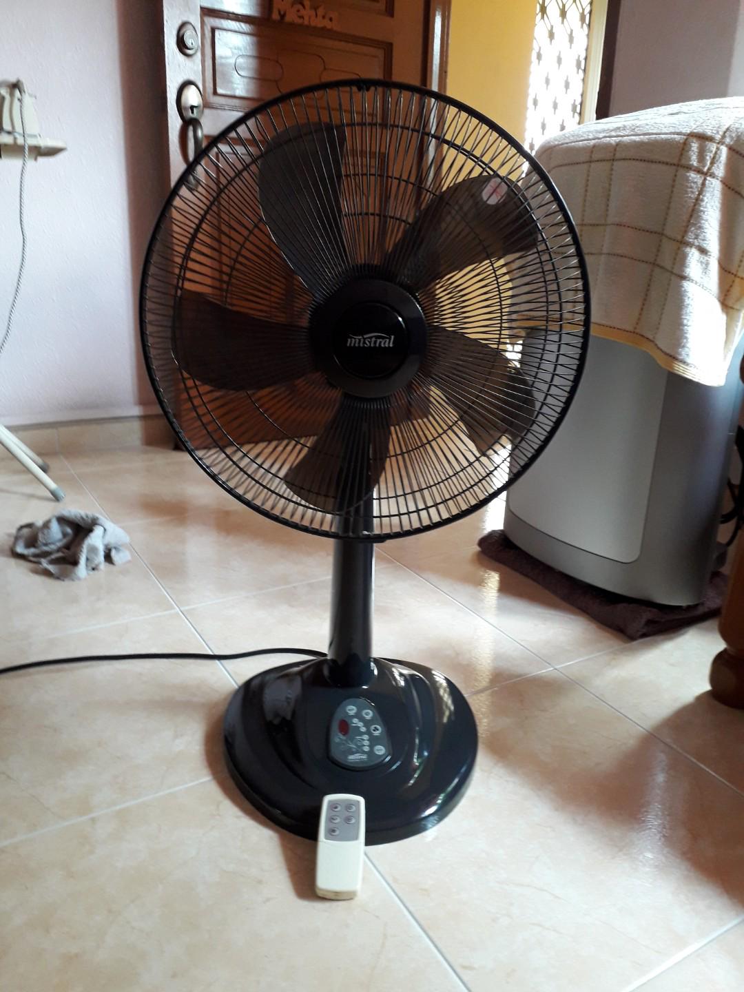 Mistral remote control fan. Blade diameter 16., Furniture u0026 Home Living,  Lighting u0026 Fans, Fans on Carousell