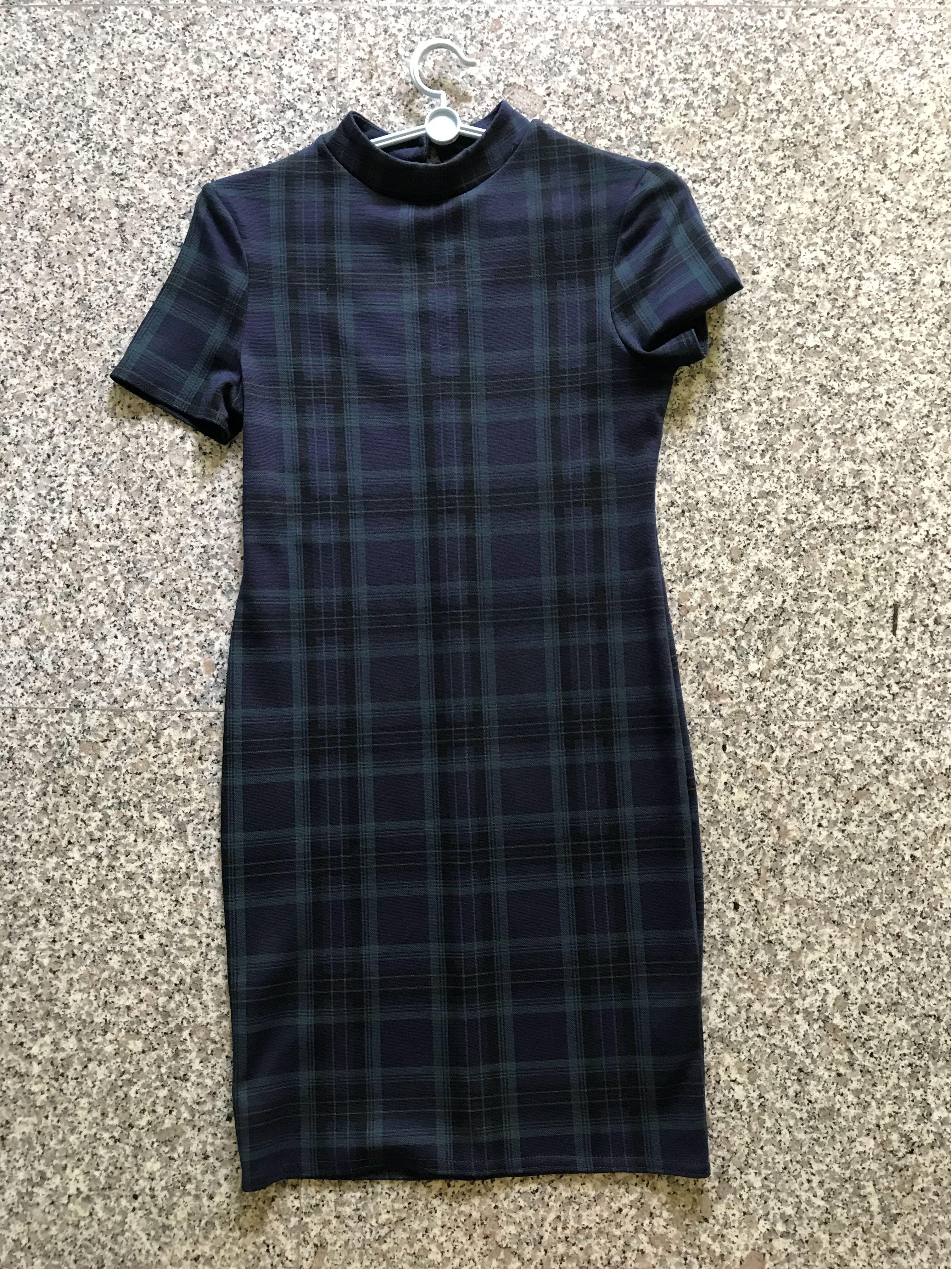 New Look Qipao Body Con Checkered Dress Women S Fashion