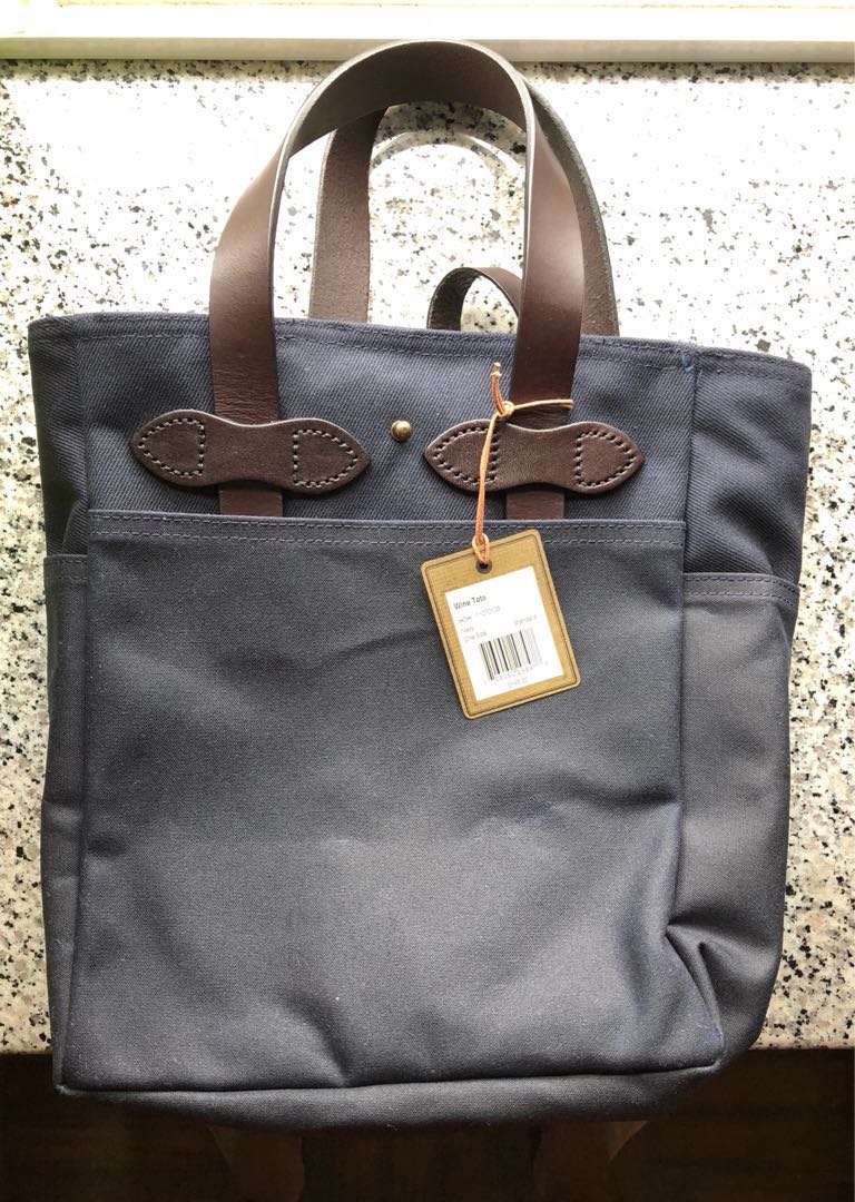 NWT FILSON RUGGED TWILL WINE TOTE BAG