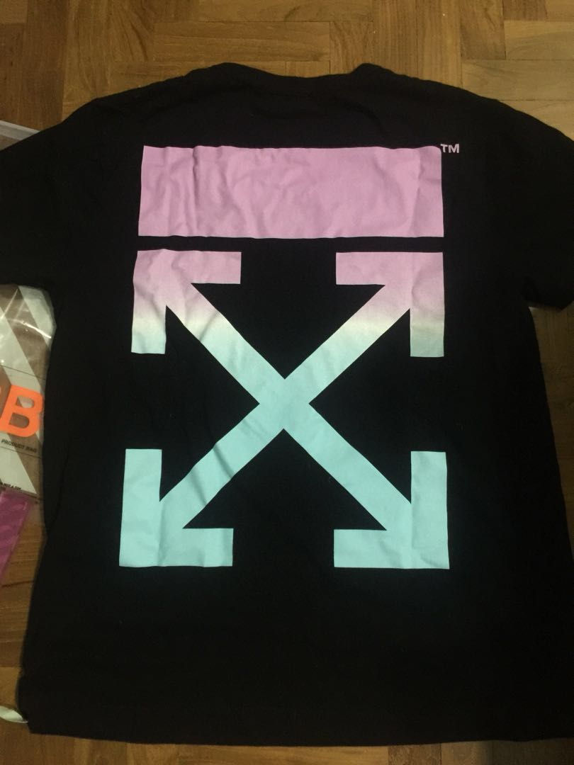 off white rainbow tee