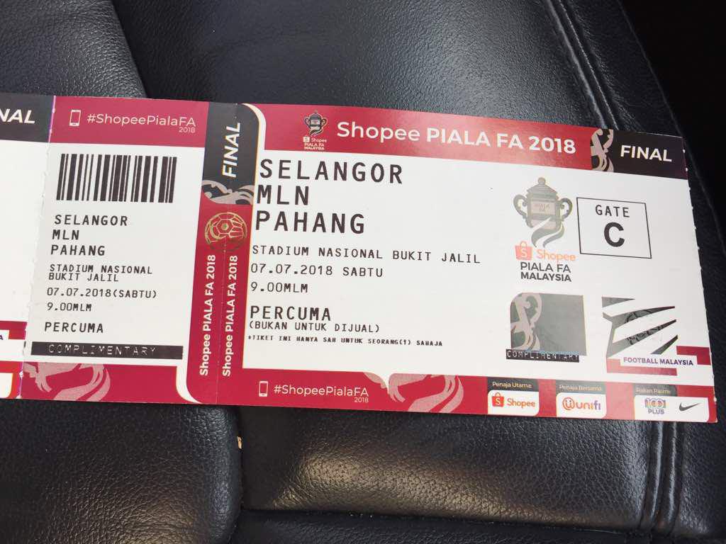 Tiket Piala Fa Final Sel Vs Phg Tickets Vouchers Local Attractions And Transport On Carousell