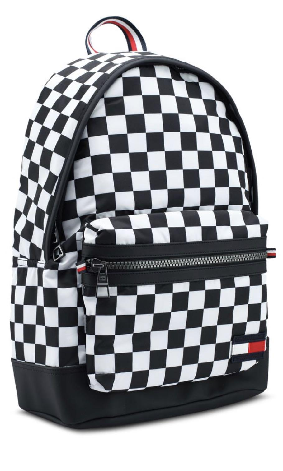 tommy hilfiger checkered backpack