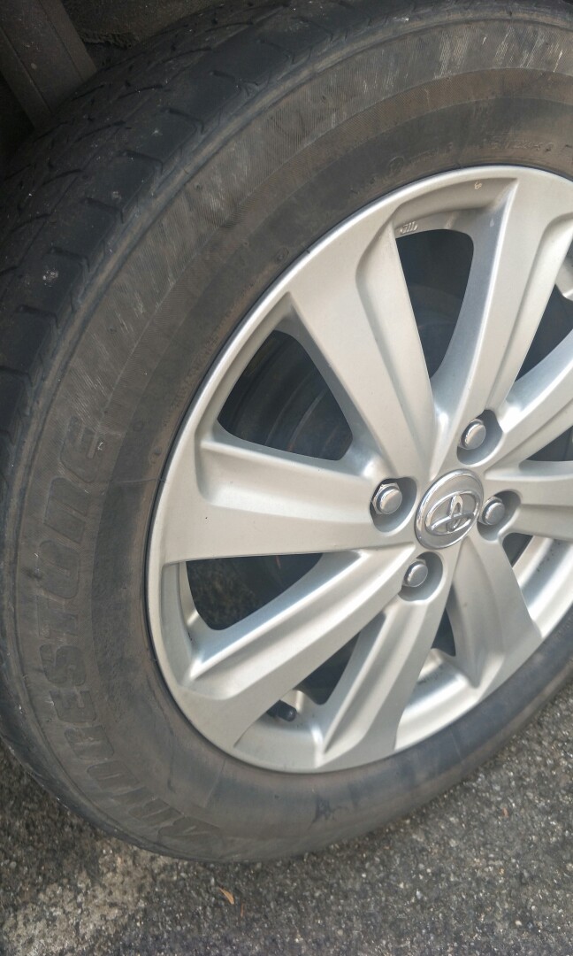 Vios original rim with tyre, Auto Accessories on Carousell