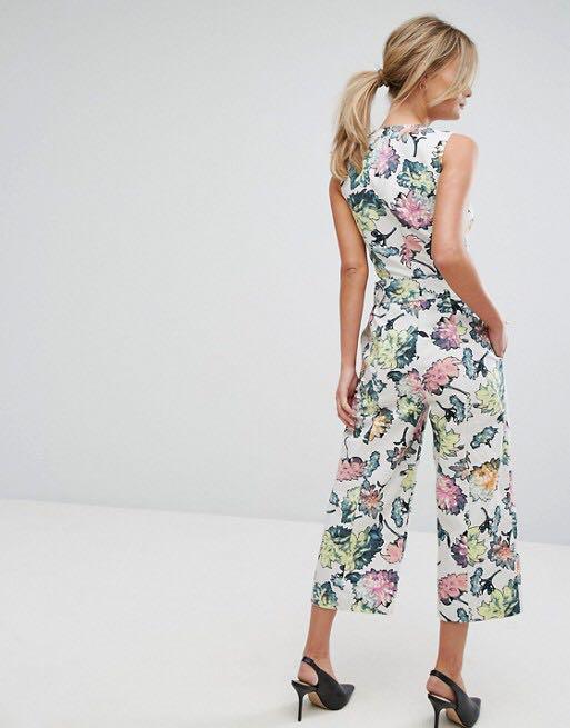 Warehouse floral jumpsuit cheap