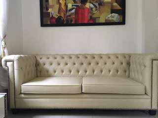 Chair table Chesterfield sofa for sale sala set couch leathe