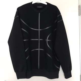 Authentic Givenchy Black Neoprene Basketball Sweatshirt