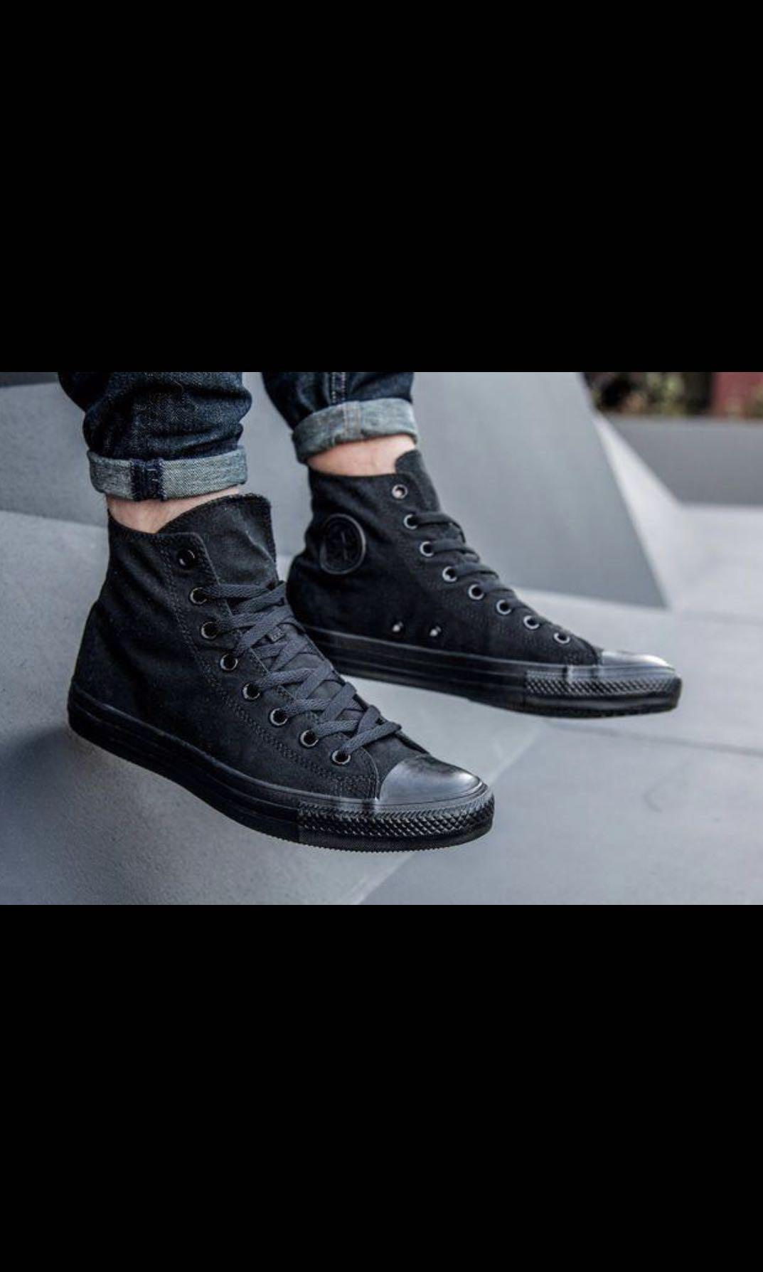 black high cut shoes