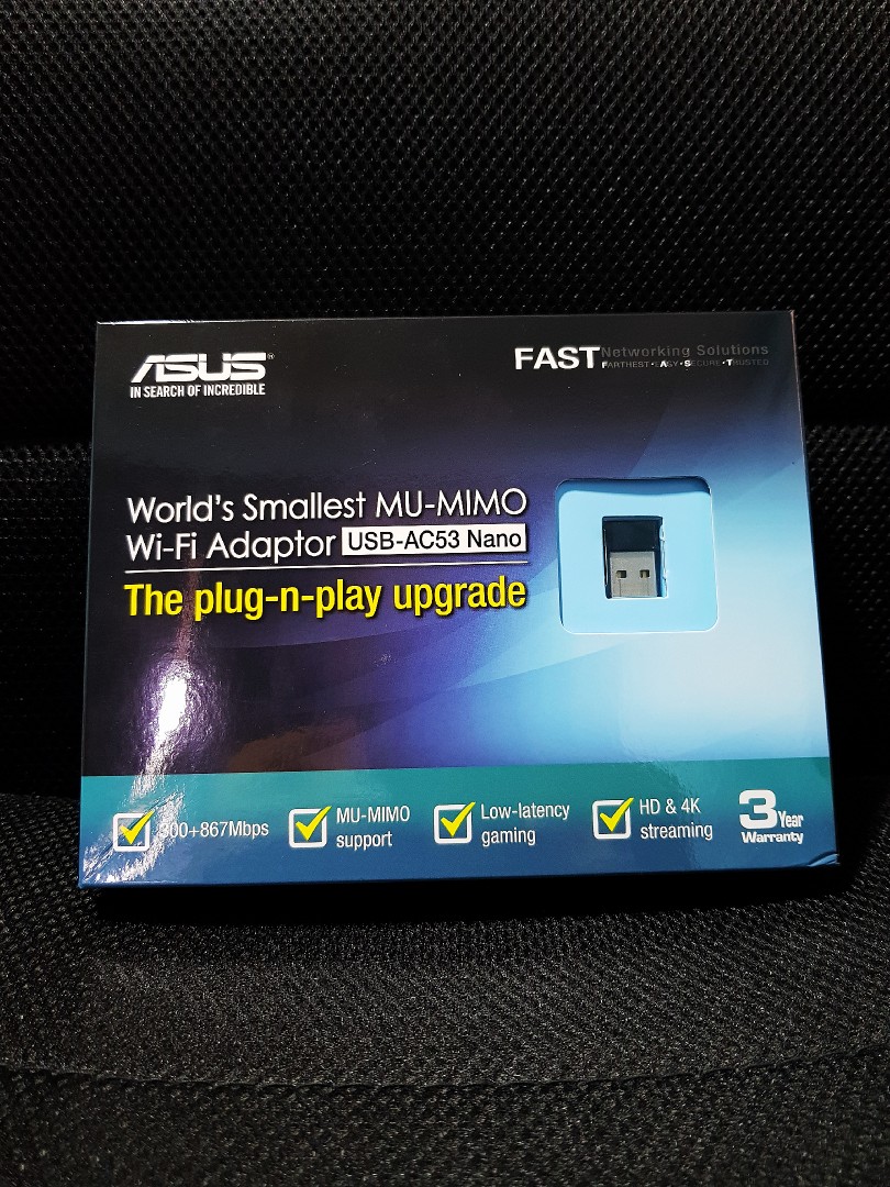 Asus Wi-Fi Adaptor USB-AC53 Nano, Computers & Tech, Parts & Accessories ...