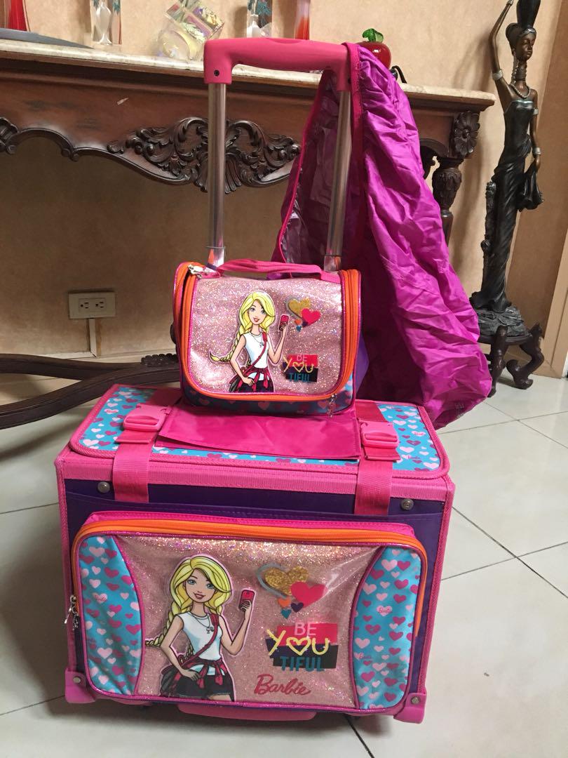 barbie school bags with trolley
