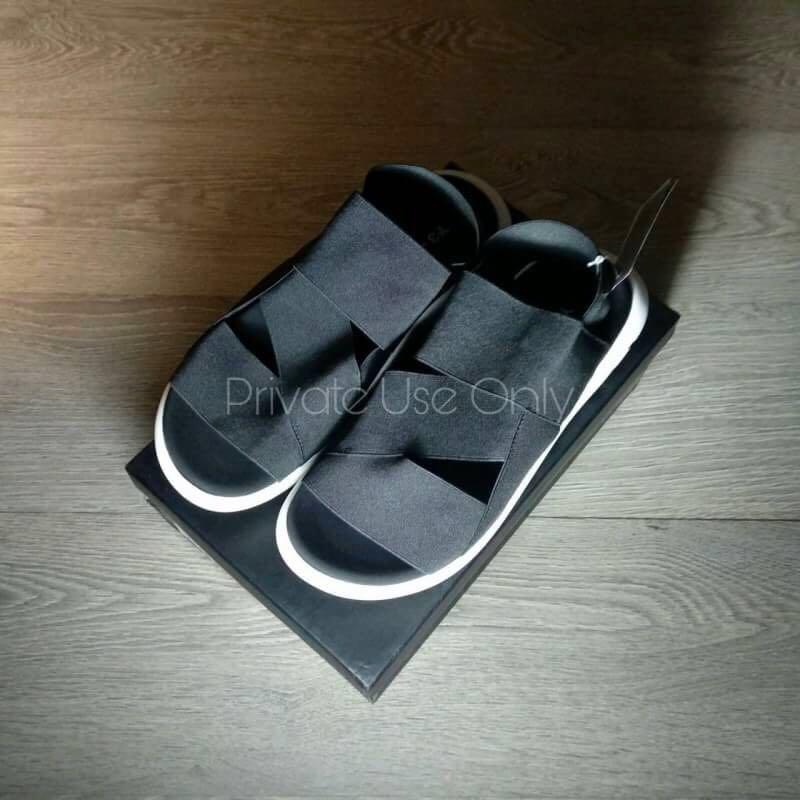 Best Seller) Adidas Yohji Yamamoto Y-3 Qasa Sandal Black and White