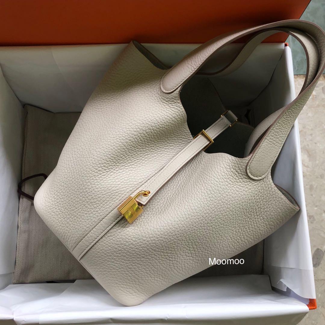 Bnib Hermes Picotin 22 Bag In Beton Color Stamp C Luxury Bags Wallets Handbags On Carousell