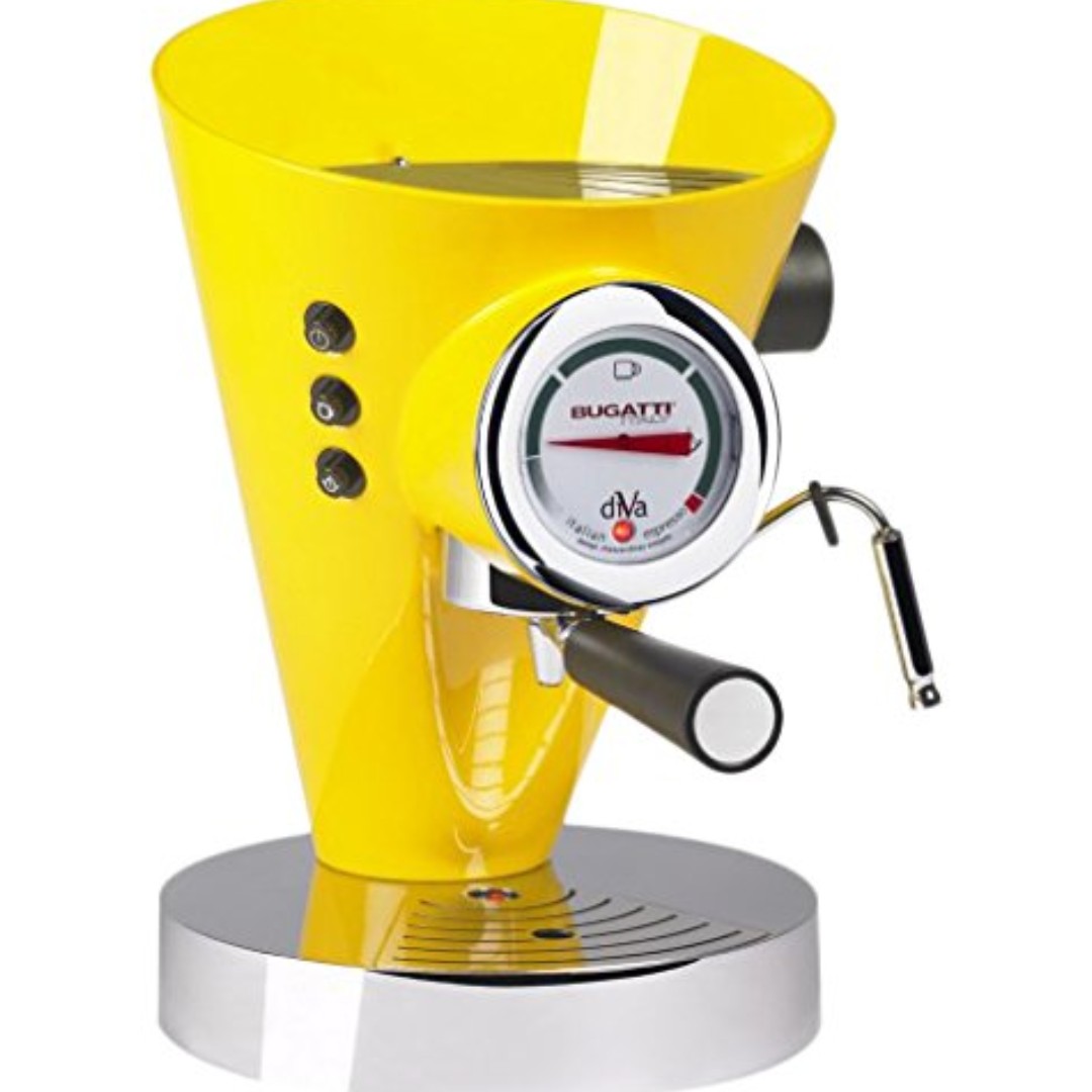 *Brand New* Bugatti Diva Italian Expresso Coffee Machine Yellow, TV