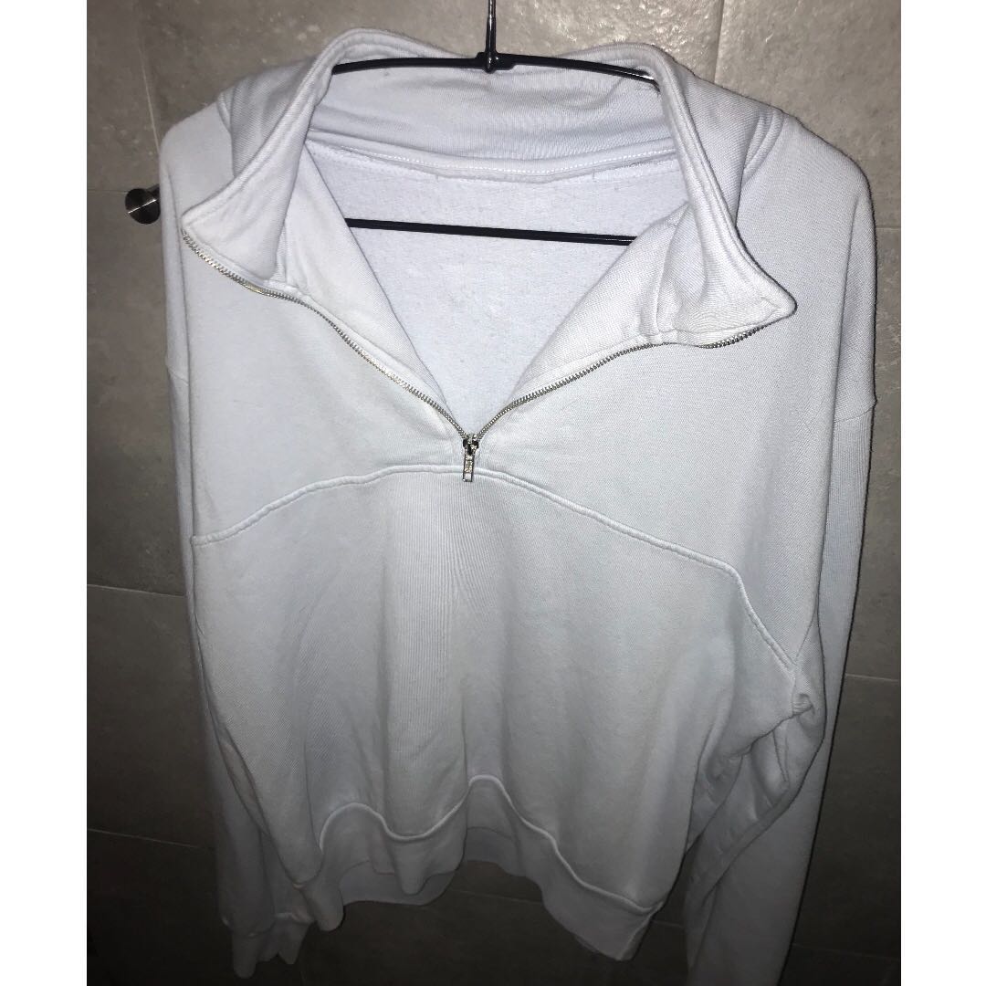 baby blue half zip sweatshirt