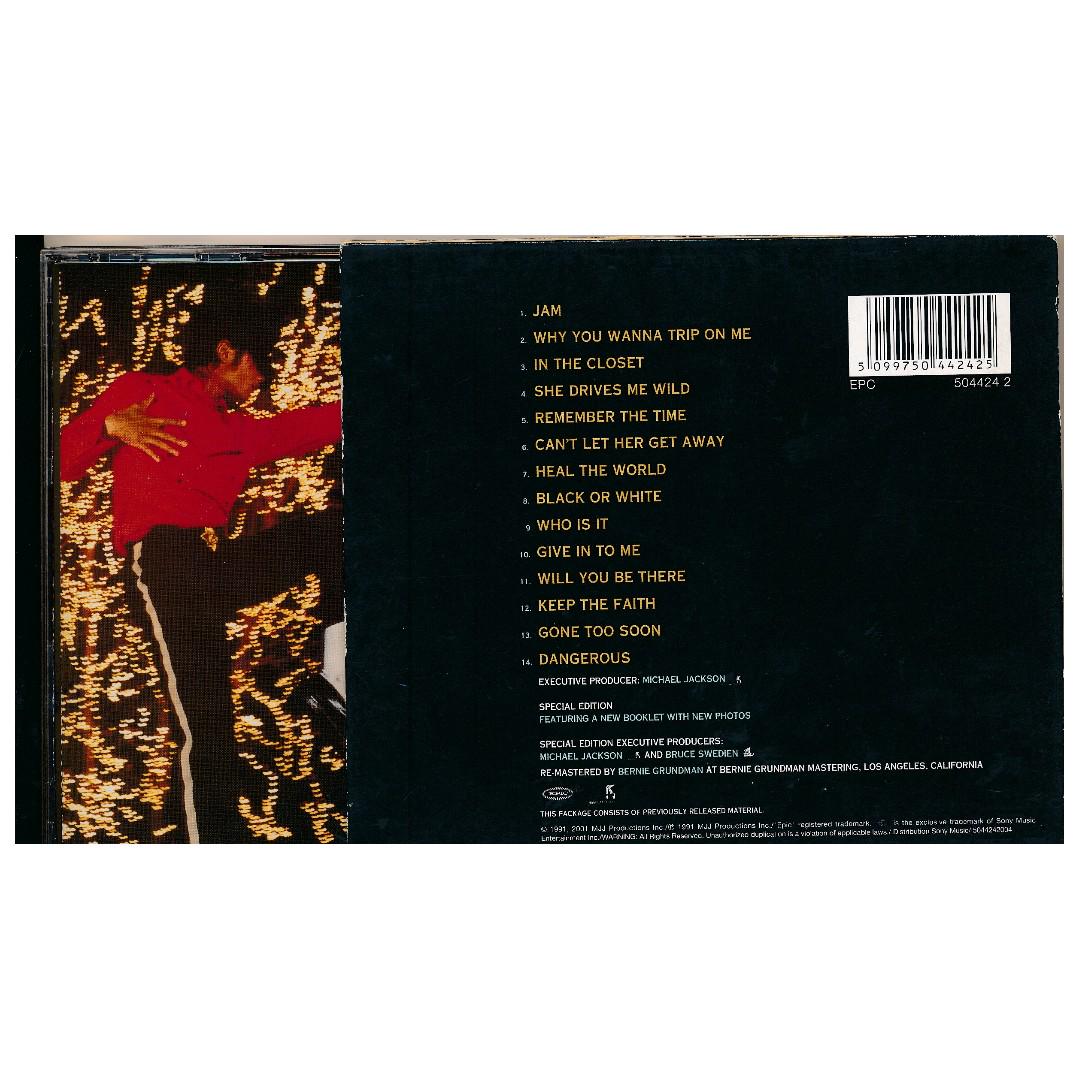{CD 藏珍舖} Michael Jackson ~ DANGEROUS SPECIAL EDITION CD （分類：音樂與媒體 - CD 及 DVD）位於 Hong Kong。 由 cdmini 提交（商品編號 178534203，圖片 2）。簡介： 2001 MJJ.90% new.。