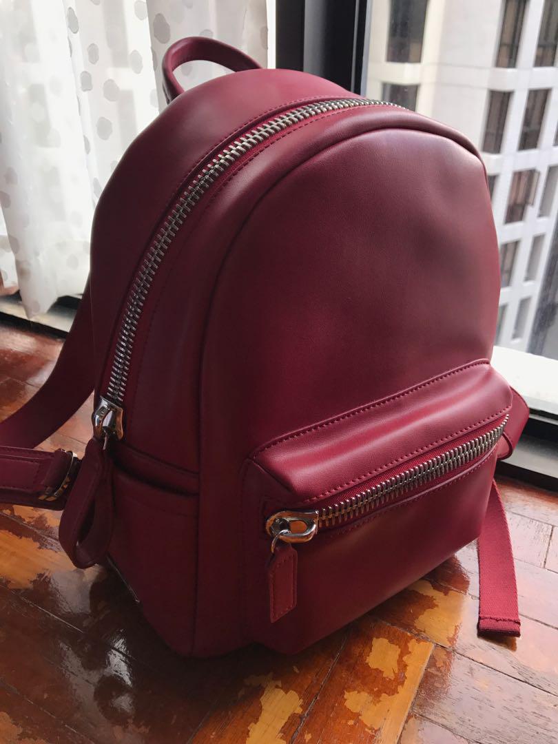 Maroon backpack clearance purse