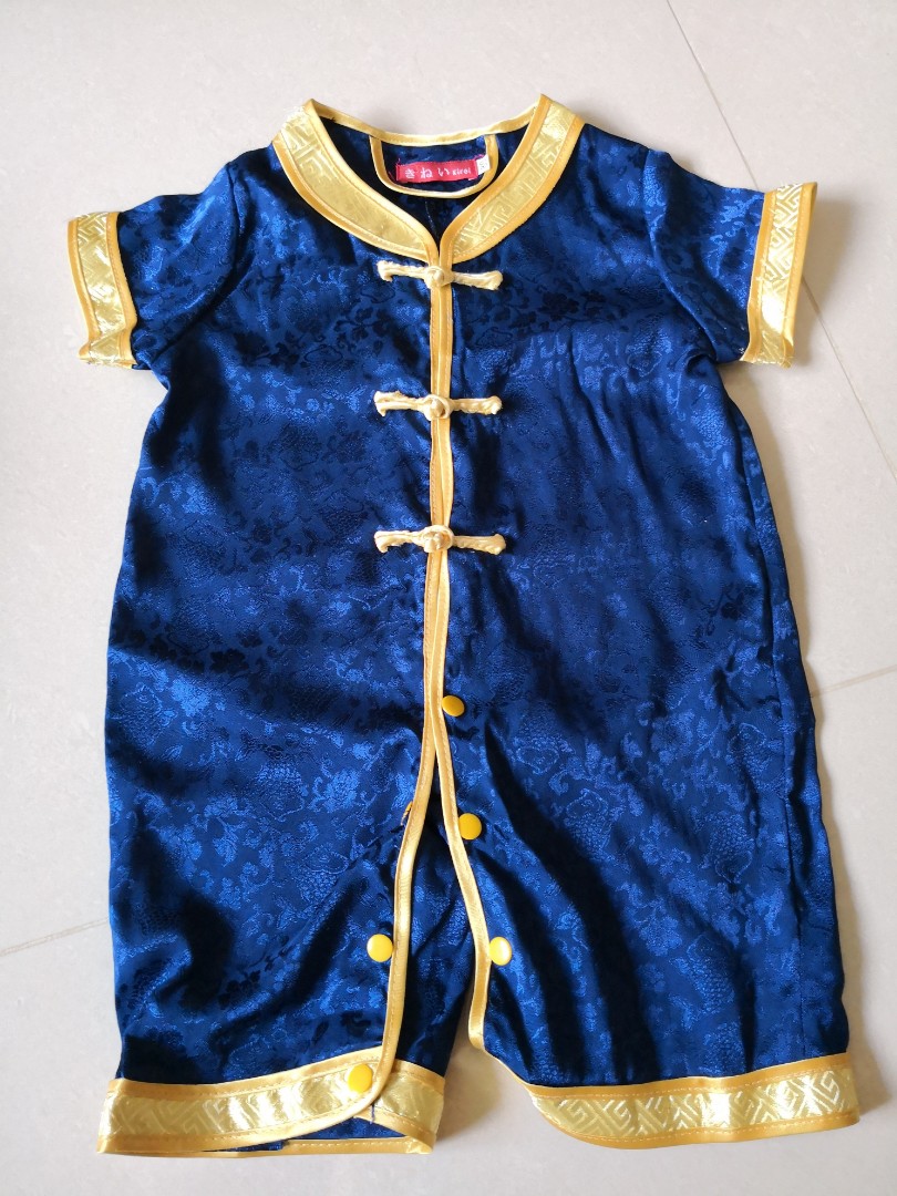 Chinese New Year Cny Baby Boy Traditional Romper Babies Kids Boys Apparel 1 To 3 Years On Carousell