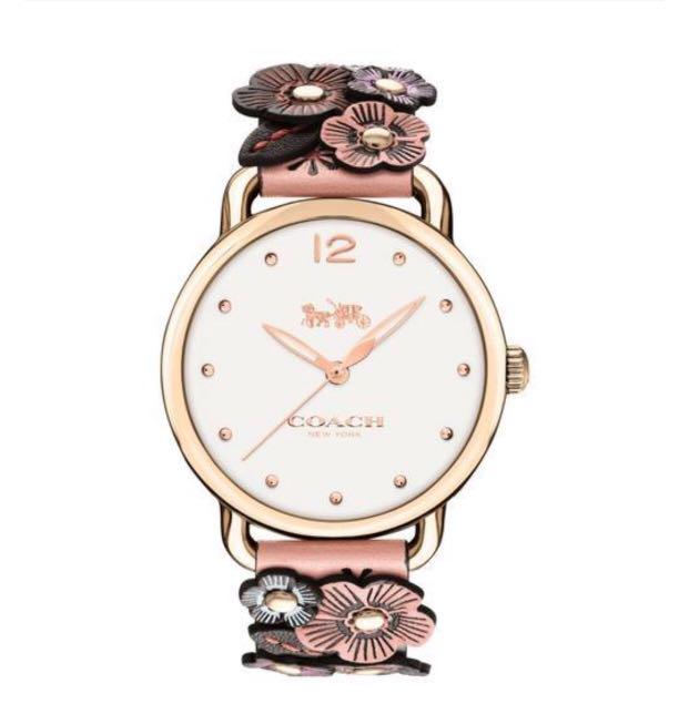 Coach delancey Tea rose applique 