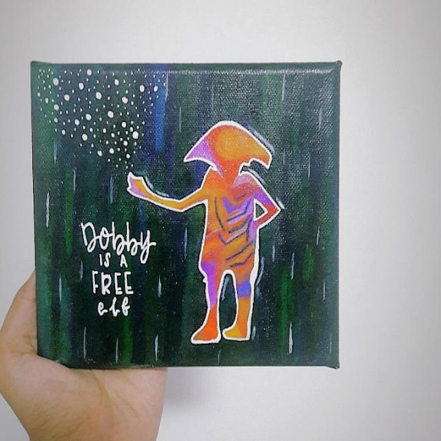 Dobby Harry Potter Canvas Painting Design Craft Handmade