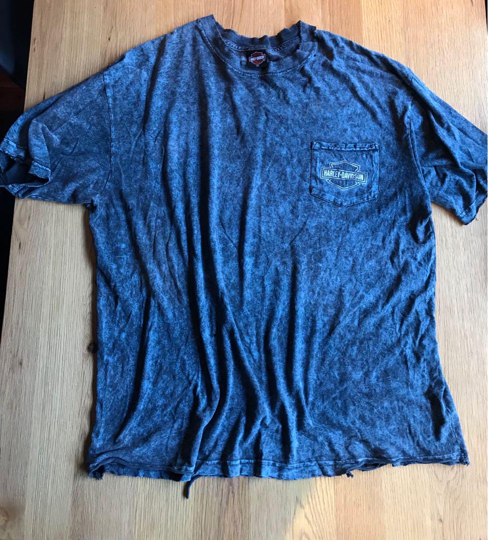 Harley Davidson T Shirt Acid Wash Men S Fashion Clothes On
