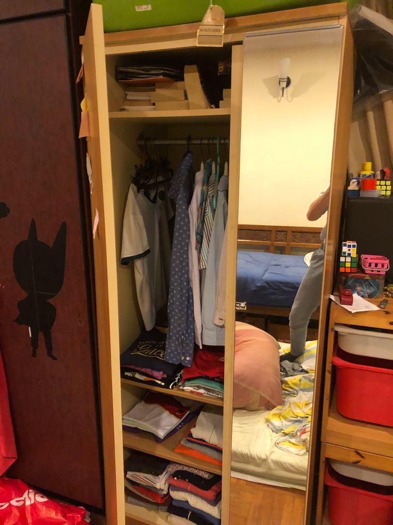 IKEA RANSBY wardrobe birch with mirror
