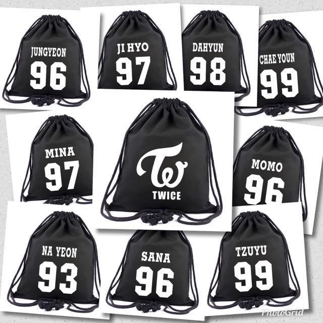 Instocks Twice Drawstring Bag Entertainment K Wave On Carousell