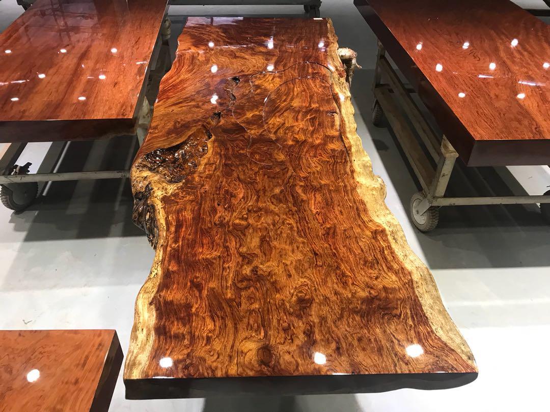 Live Edge Bubinga Slab Table Top For Tea Table Home Furniture