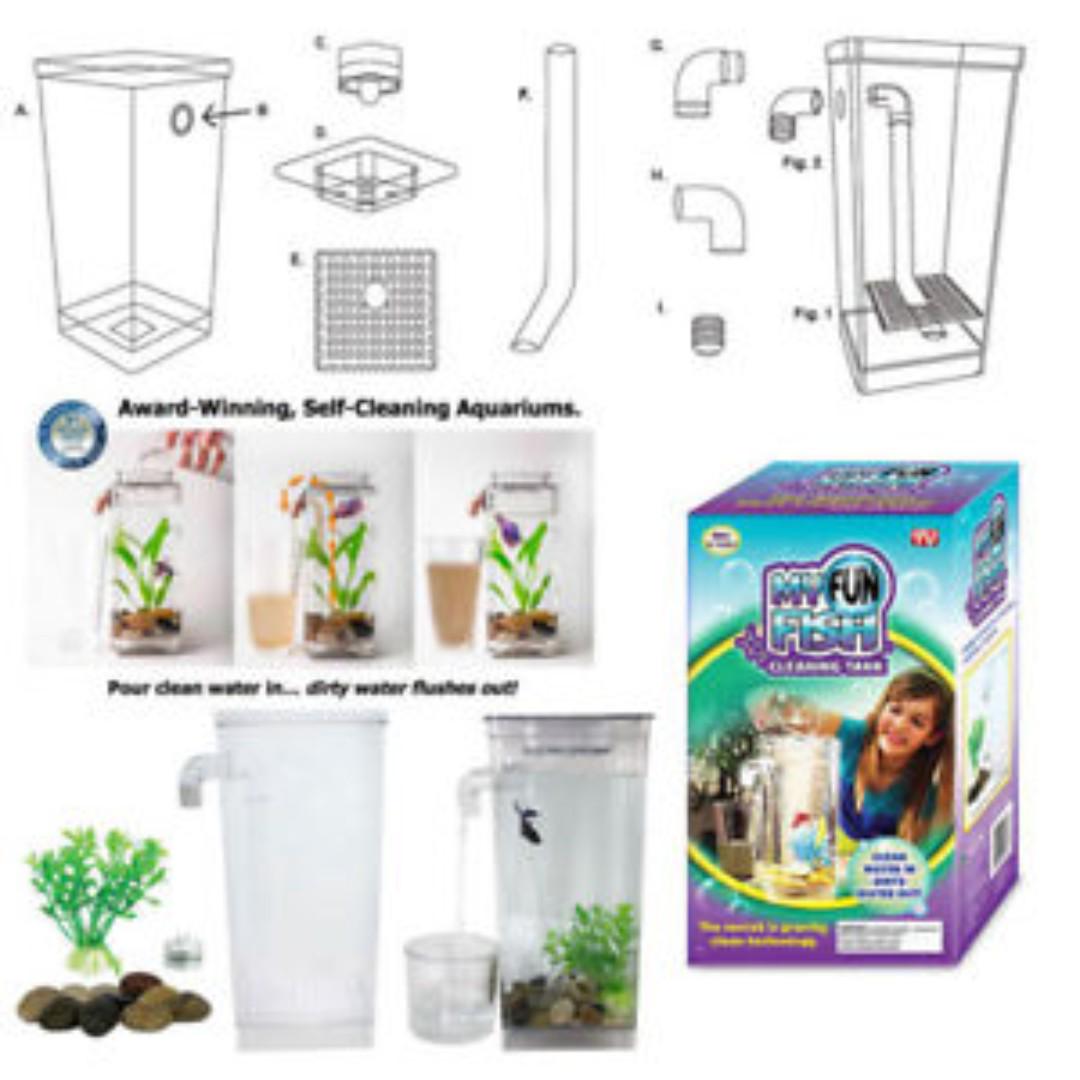 My Fun Fish Tank with FREE glow in dark stone 10pcs Pet Supplies Homes Other Pet Accessories on Carousell