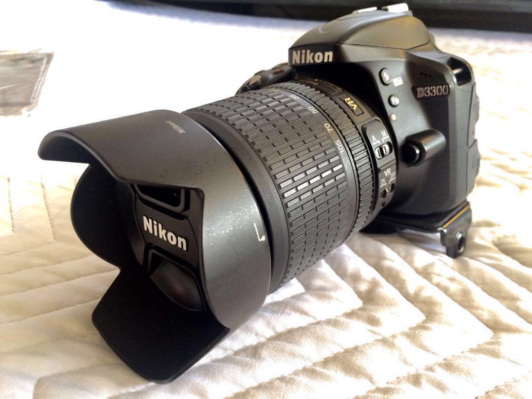 Nikon D3300 (Category: Cameras) located in Makati City. Submitted by harvey412 (Listing ID 178517571, Image 2). Description: Nikon D3300 No issue Makinis na makinis pa Includes: camera 18-105mm lens 50mm lens (with box and manual) Nissin DI622 external flash Yungnuo triggers 4 eneloop AA, 2 AAA battery (with Original Sanyo charger) Camera charger Data cable Original Nikon bag Original Nikon strap Original Swiss Army SLR bag With box and manuals C