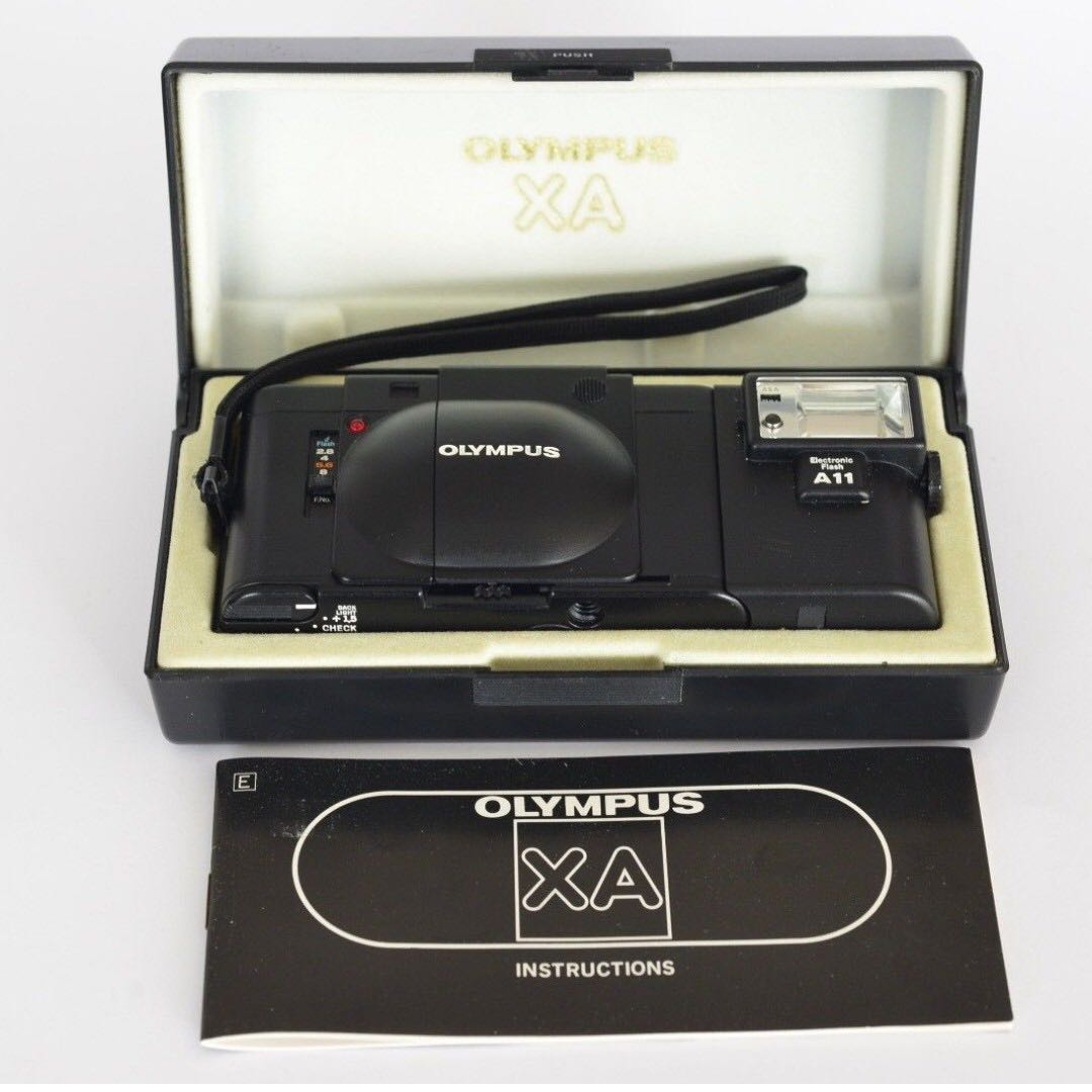 Olympus XA + A11 Flash with instruction manuals BOXED, Photography