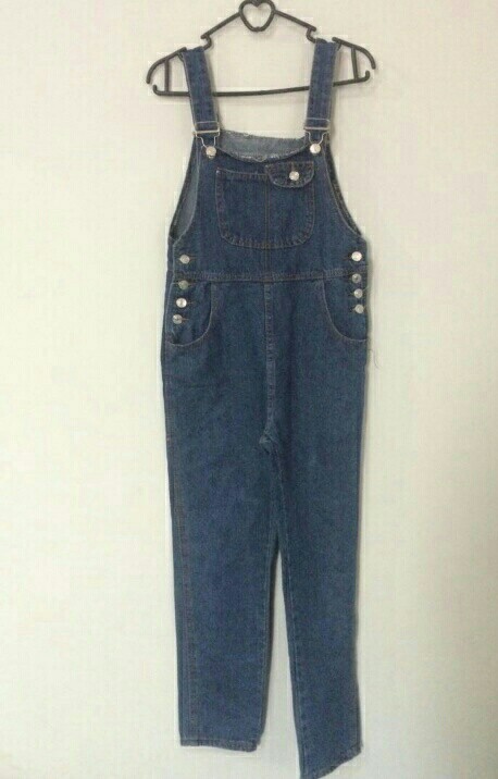 overall jeans pria