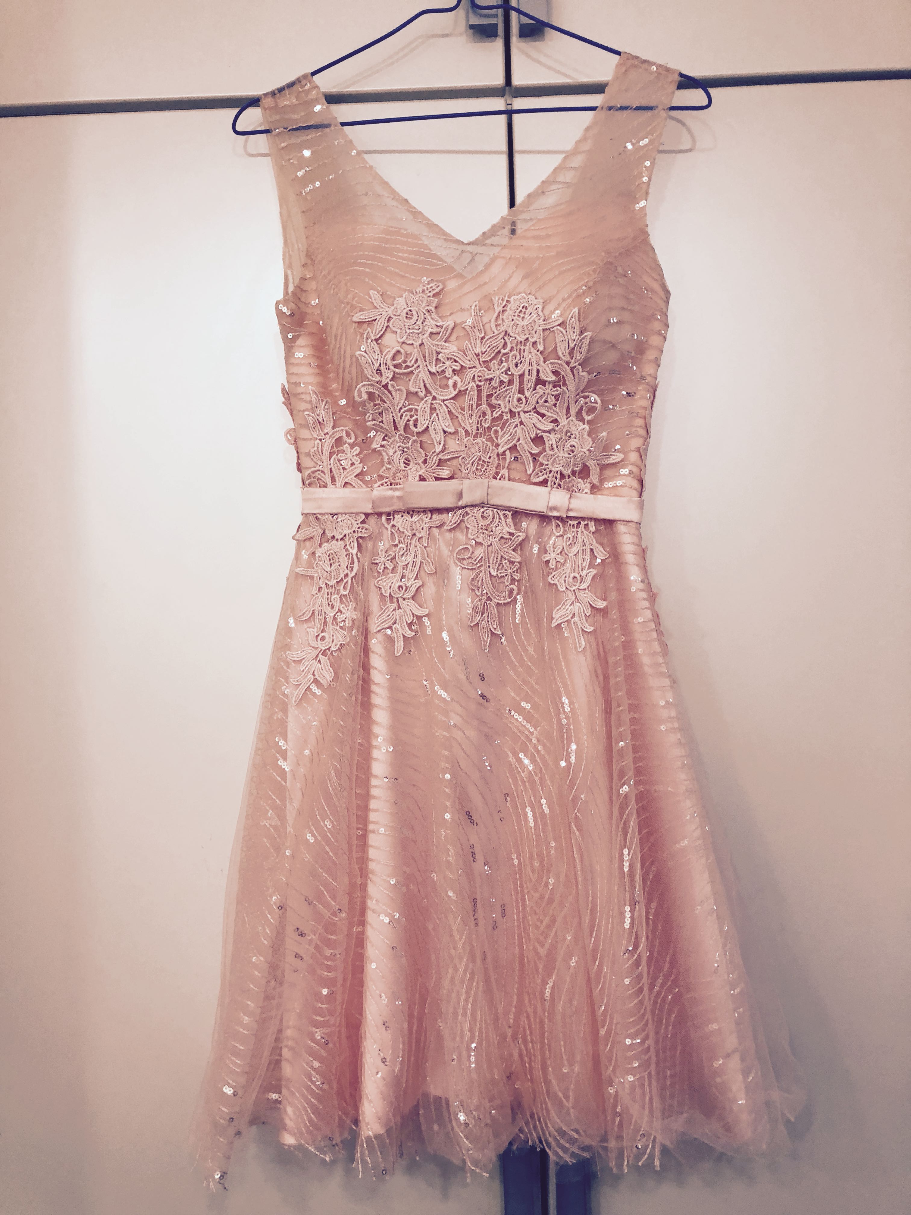 Peach Pink Cocktail Dress Women S Fashion Clothes Dresses