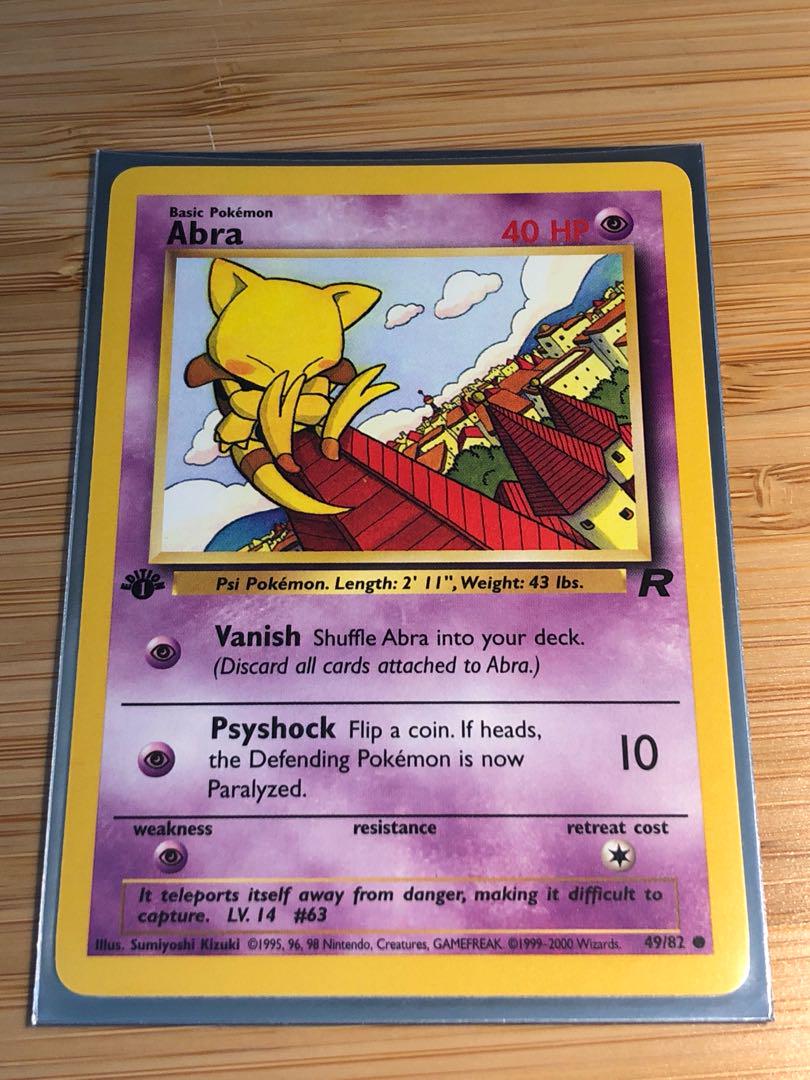 Abra Team Rocket EX 49//82 Pokemon Card.