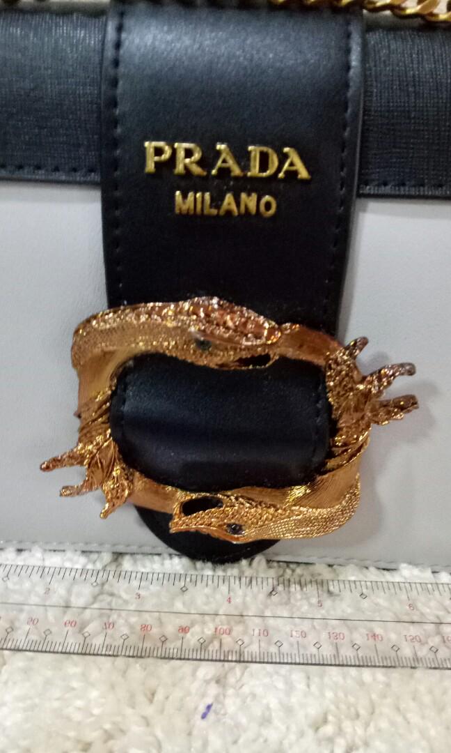 prada snake buckle bag