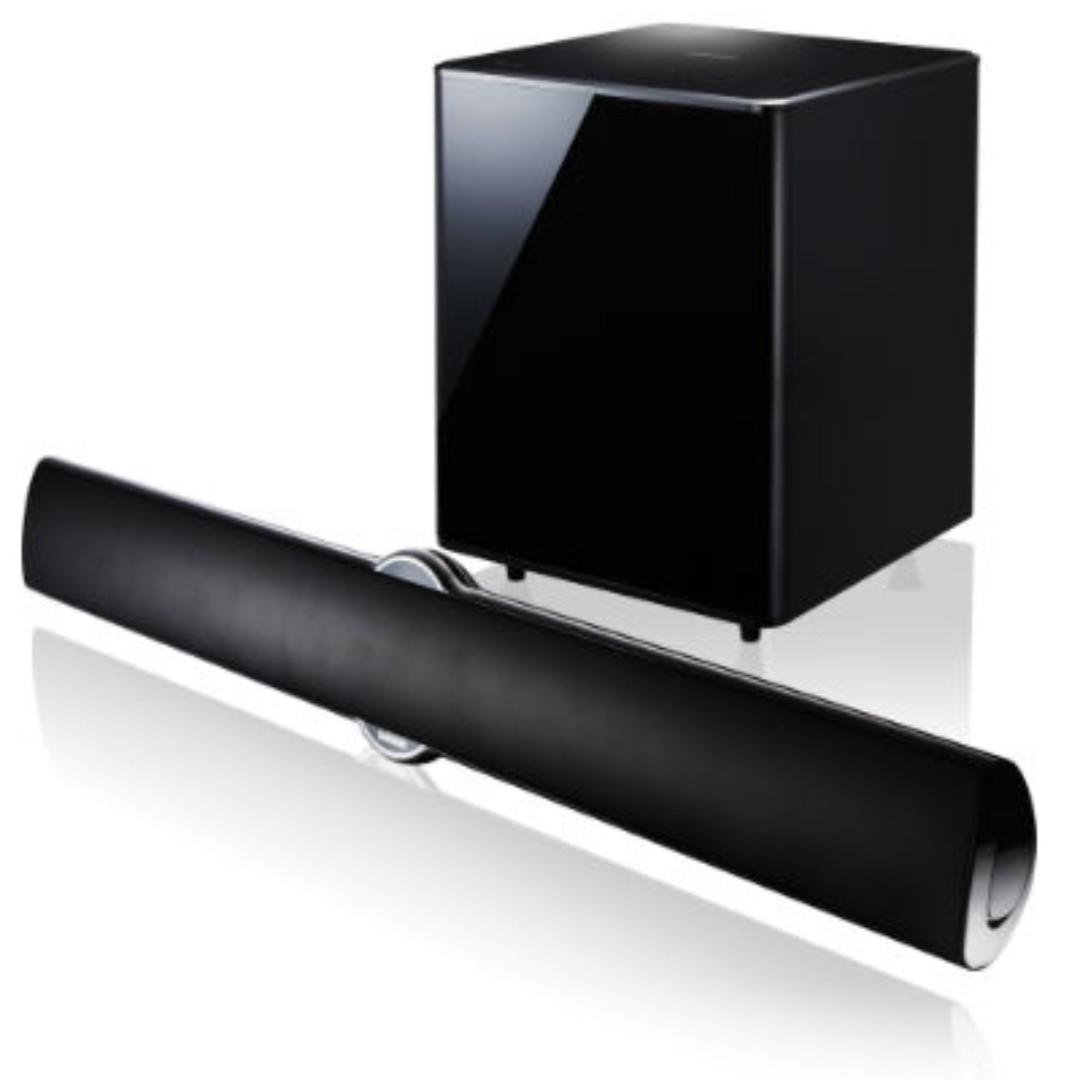 Samsung HT E8200 Soundbar with built in FM Radio Tuner Bluetooth Streaming Blu ray player Smart Hub etc