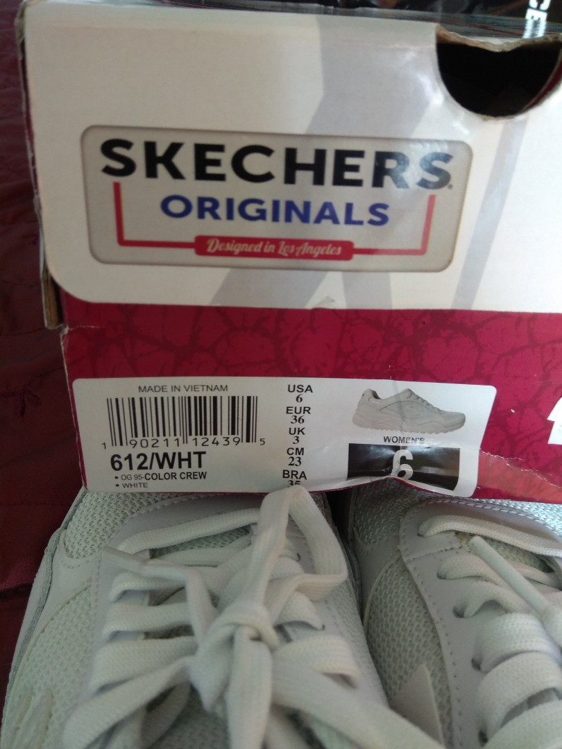 skechers white air cooled memory foam