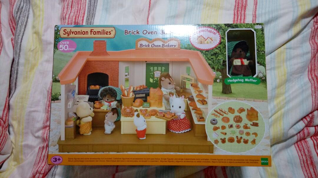 sylvanian brick oven bakery playset