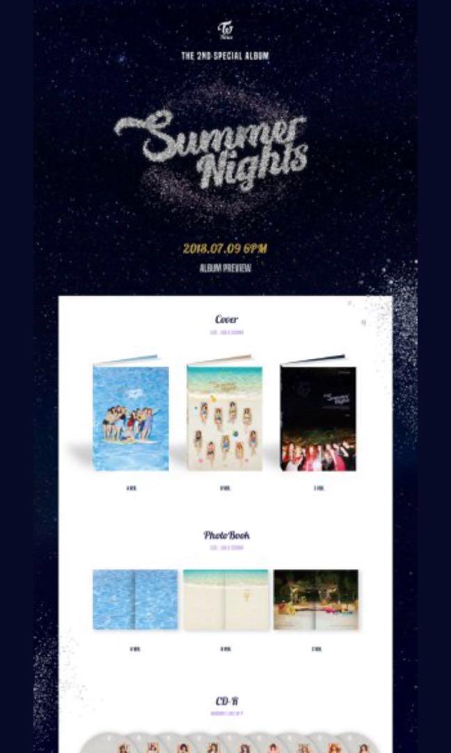 Twice The 2nd Special Album Summer Nights Pre Order Version C Hobbies Toys Memorabilia Collectibles K Wave On Carousell