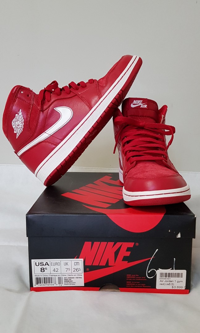 Air jordan 1 euro gym red on sale