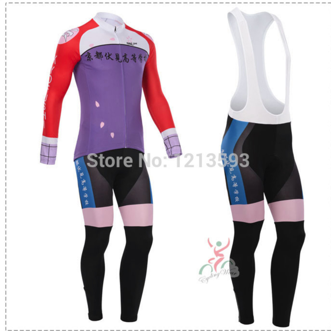 Yowamushi Pedal Kyoto Fushimi High School Cycling Jersey Long Sleeve Long Bib S Size Sports Sports Apparel On Carousell The yowamushi pedal anime series premiered on october 7, 2013. yowamushi pedal kyoto fushimi high school cycling jersey long sleeve long bib s size