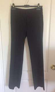 Basic black mid-rise trousers