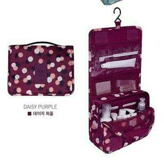Travel Bag Organizer Pouch (Daisy Purple Maroon)