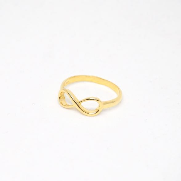 916 Gold Infinity Ring Women S Fashion Jewellery Rings On Carousell