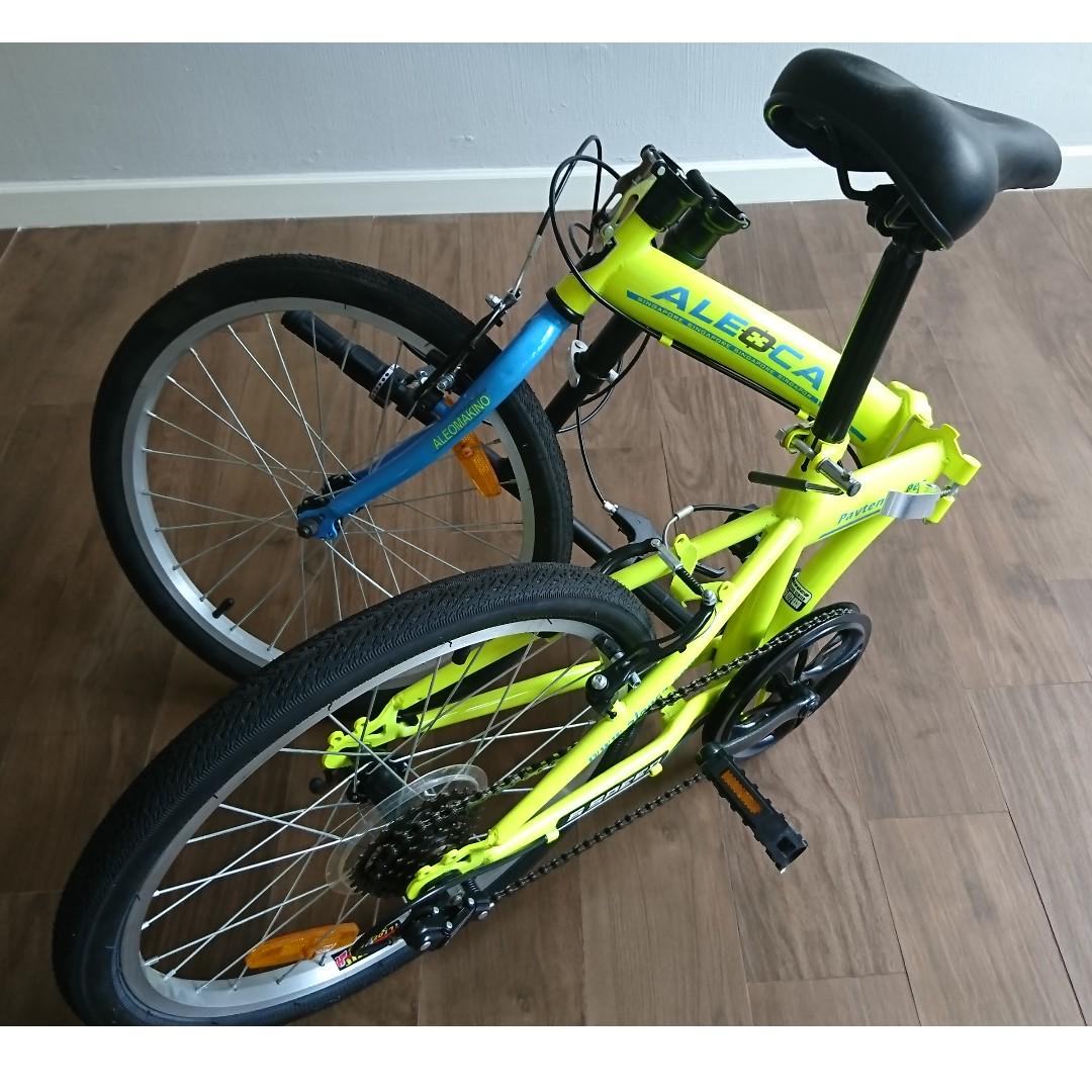 ALEOCA 20 Pavtenza Folding Foldable Bike Lime Green color Sports Equipment Bicycles Parts Bicycles on Carousell
