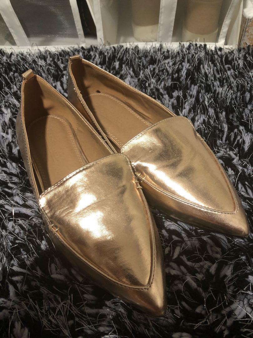 ASOS Rose Gold Pointed Flats