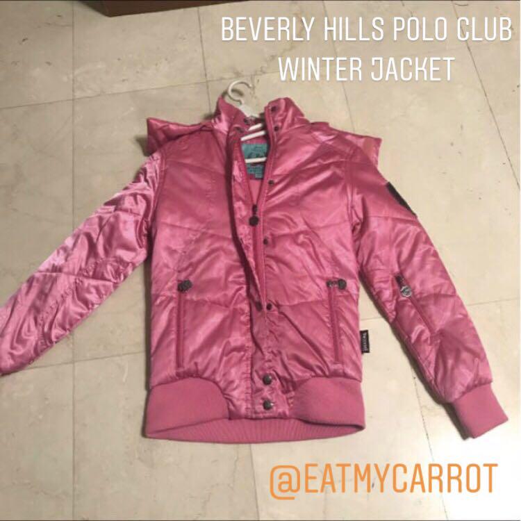 Beverly Hills Polo Club Pink Winter Jacket Women S Fashion Clothes Outerwear On Carousell