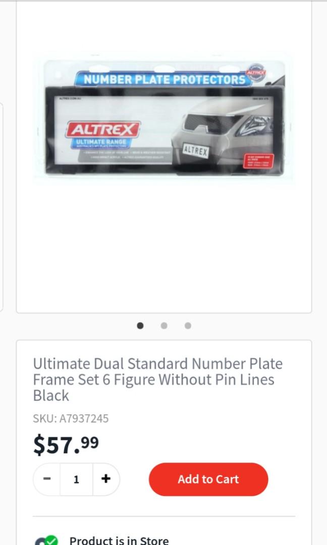 Brand New Number Plate Protectors Auto Accessories Others On