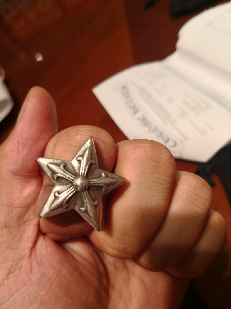 CHROME HEARTS STAR RING size 9, Luxury 